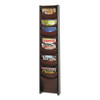 Solid Wood Wall-mount Literature Display Rack, 11.25w X 3.75d X 48.75h, Mahogany