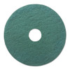 Heavy-duty Scrubbing Floor Pads, 19" Diameter, Green, 5/carton