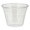 Clear Plastic Pete Cups, Cold, 9oz, Squat, 50/sleeve, 20 Sleeves/carton