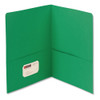 Two-pocket Folder, Textured Paper, Green, 25/box