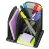 Onyx Mini Organizer With Three Compartments, Black, 6 X 5 1/4 X 5 1/4