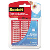 Restickable Mounting Tabs, 1" X 1", 18/pack