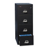Four-drawer Vertical File, 17.75w X 31.56d X 52.75h, Ul 350 For Fire, Letter, Black