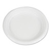 Hi-impact Plastic Dinnerware, Plate, 6" Diameter, White, 1000/carton