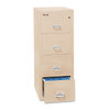 Four-drawer Vertical File, 17.75w X 31.56d X 52.75h, Ul 350 For Fire, Letter, Parchment