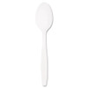 Guildware Extra Heavyweight Plastic Teaspoons, White, 100/box