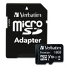 16gb Premium Microsdhc Memory Card With Adapter, Up To 80mb/s Read Speed