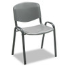 Stacking Chair, Charcoal Seat/charcoal Back, Black Base, 4/carton