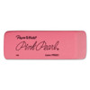 Pink Pearl Eraser, Rectangular, Medium, Elastomer, 3/pack