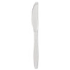 Guildware Heavyweight Plastic Cutlery, Knives, Clear, 1000/carton