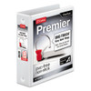 Premier Easy Open Clearvue Locking Round Ring Binder, 3 Rings, 2" Capacity, 11 X 8.5, White