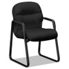 Pillow-soft 2090 Series Guest Arm Chair, 23.25" X 28" X 36", Black Seat/black Back, Black Base