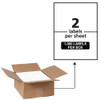 Waterproof Shipping Labels With Trueblock Technology, Laser Printers, 5.5 X 8.5, White, 2/sheet, 500 Sheets/box