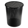 Urban Collection Punched Metal Wastebin, 20.24 Oz, 9" Diameter, Steel, Black Satin