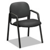 Solutions Seating 4000 Series Leg Base Guest Chair, 23.5" X 24.5" X 32", Iron Ore Seat, Iron Ore Back, Black Base