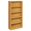 10700 Series Wood Bookcase, Five Shelf, 36w X 13 1/8d X 71h, Harvest