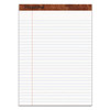 "the Legal Pad" Perforated Pads, Wide/legal Rule, 8.5 X 11.75, White, 50 Sheets