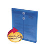 Poly String & Button Interoffice Envelopes, String & Button Closure, 9.75 X 11.63, Transparent Blue, 5/pack - DSMD89542