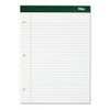 Double Docket Ruled Pads, Wide/legal Rule, 8.5 X 11.75, White, 100 Sheets