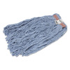 Cut-end Blend Mop Head, Cotton/synthetic, Blue, 20 Oz, 1-in. Headband, 12/carton