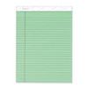 Prism + Colored Writing Pad, Wide/legal Rule, 8.5 X 11.75, Green, 50 Sheets, 12/pack