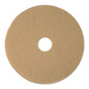 Tan Burnishing Floor Pads, 19" Diameter, 5/carton