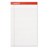 Perforated Ruled Writing Pads, Wide/legal Rule, 8.5 X 14, White, 50 Sheets, Dozen