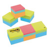 Mini Cubes, 1 7/8 X 1 7/8, Orange Wav/green Wave, 400-sheet, 3/pack
