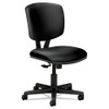 Volt Series Leather Task Chair With Synchro-tilt, Supports Up To 250 Lbs., Black Seat/black Back, Black Base