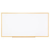 Dry-erase Board, Melamine, 96 X 48, White, Oak-finished Frame