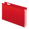 Extra Capacity Reinforced Hanging File Folders With Box Bottom, Legal Size, 1/5-cut Tab, Red, 25/box