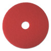 Buffing Floor Pads, 19" Diameter, Red, 5/carton