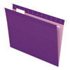 Colored Reinforced Hanging Folders, Letter Size, 1/5-cut Tab, Violet, 25/box