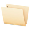 Manila Laminated End Tab Folders With One Fastener, Straight Tab, Letter Size, 11 Pt. Manila, 50/box