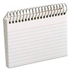 Spiral Index Cards, 3 X 5, 50 Cards, White