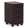 Alera Valencia Mobile Box/box/file Pedestal File, 15.88w X 20.5d X 28.38h Mahogany