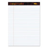 Docket Gold Ruled Perforated Pads, Wide/legal Rule, 8.5 X 11.75, White, 50 Sheets, 12/pack