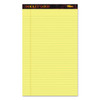 Docket Gold Ruled Perforated Pads, Wide/legal Rule, 8.5 X 14, Canary, 50 Sheets, 12/pack