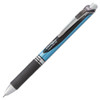 Energel Rtx Retractable Gel Pen, Fine 0.5mm, Black Ink, Silver/black Barrel