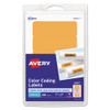 Printable Self-adhesive Removable Color-coding Labels, 1 X 3, Neon Orange, 5/sheet, 40 Sheets/pack