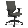 Solve Series Upholstered Back Task Chair, Supports Up To 300 Lbs., Ink Seat/ink Back, Black Base