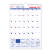 One Month Per Page Twin Wirebound Wall Calendar, 8 X 11, 2021