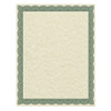 Parchment Certificates, Traditional, 8 1/2 X 11, Ivory W/ Green Border, 50/pack