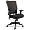 Vl702 Mesh High-back Task Chair, Supports Up To 250 Lbs., Black Seat/black Back, Black Base