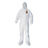 A40 Elastic-cuff, Ankle, Hood & Boot Coveralls, White, 2x-large, 25/carton