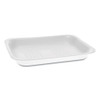 Meat Tray, #2, 1-compartment, 8.38 X 5.88 X 1.21, White, 500/carton