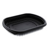 Earthchoice Clearview Mealmaster Container, 16 Oz, 8.13 X 6.5 X 1, 1-compartment, Black, 252/carton