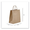 Kraft Paper Bags, Jr. Mart, 13 X 7 X 13, Natural, 250/carton