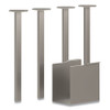 Coze Table Legs, 5.75 X 28, Silver, 4/pack