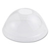 Ingeo Pla Clear Cold Cup Lids, Dome Lid, Fits 9-24 Oz Cups, 1,000/carton
